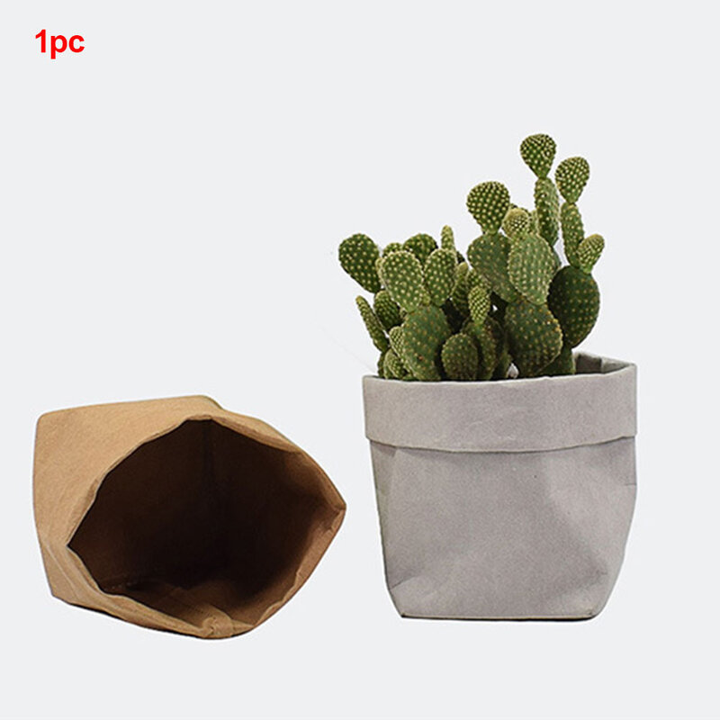 Mini pot de fleurs succulentes, pot de fleurs en papier lavable, pots de fleurs de bureau, sac de rangement domestique multifonction réutilisable