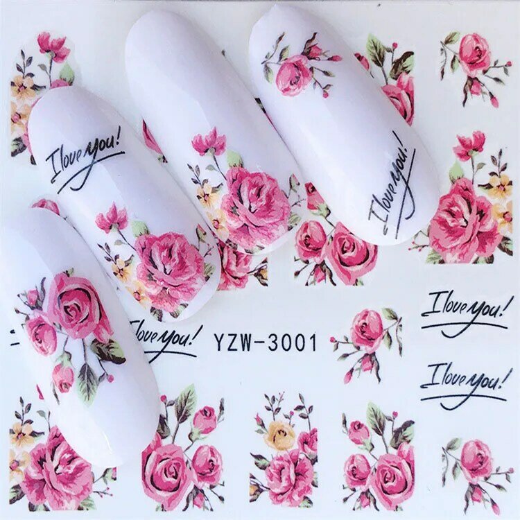 Nail Sticker Nail Drawing Paper Water Transfer Stamps Lavender Strawberry Horse Finger Nails Art Butterfly