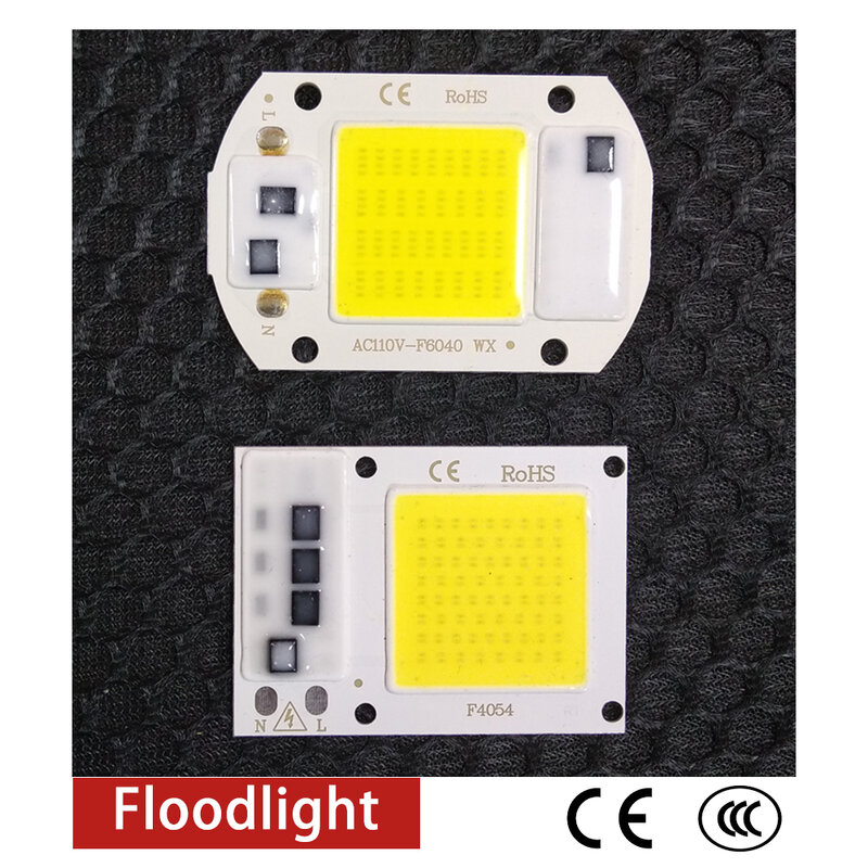 COB LED puce 50W 220V/110V 30W 20W 10W Smart IC pas besoin pilote LED ampoule lampe pour bricolage projecteur projecteur