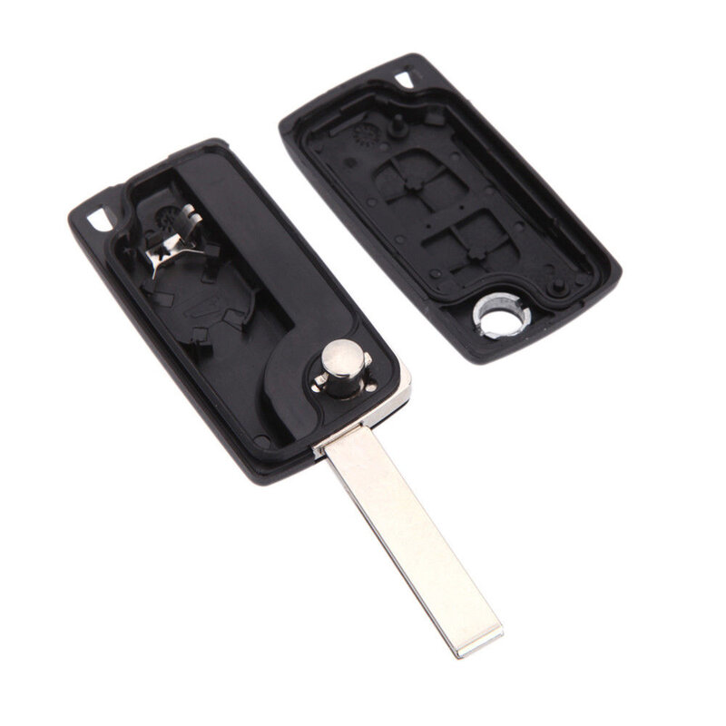 Peugeot 207 307 308 407 Foldable Key Fob Case Flip Replacement Accessories Cover Blade Remote Control 2 Button Car