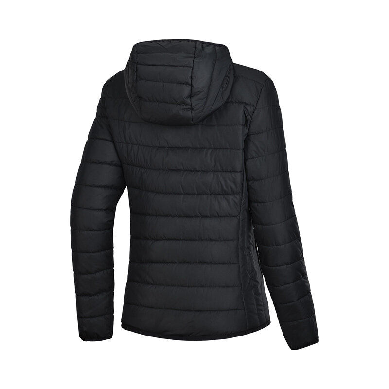 Li-ning chaquetas Wadded de la serie The Trend para mujeres con capucha de 100% sólido regular de poliéster Fit LiNing abrigos deportivos AJMN016 WWM1708