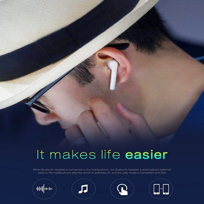 Venta caliente I7 I7s TWS auricular inalámbrico en la oreja auriculares Bluetooth auriculares con micrófono para IPhone Xiaomi Samsung Huawei auriculares