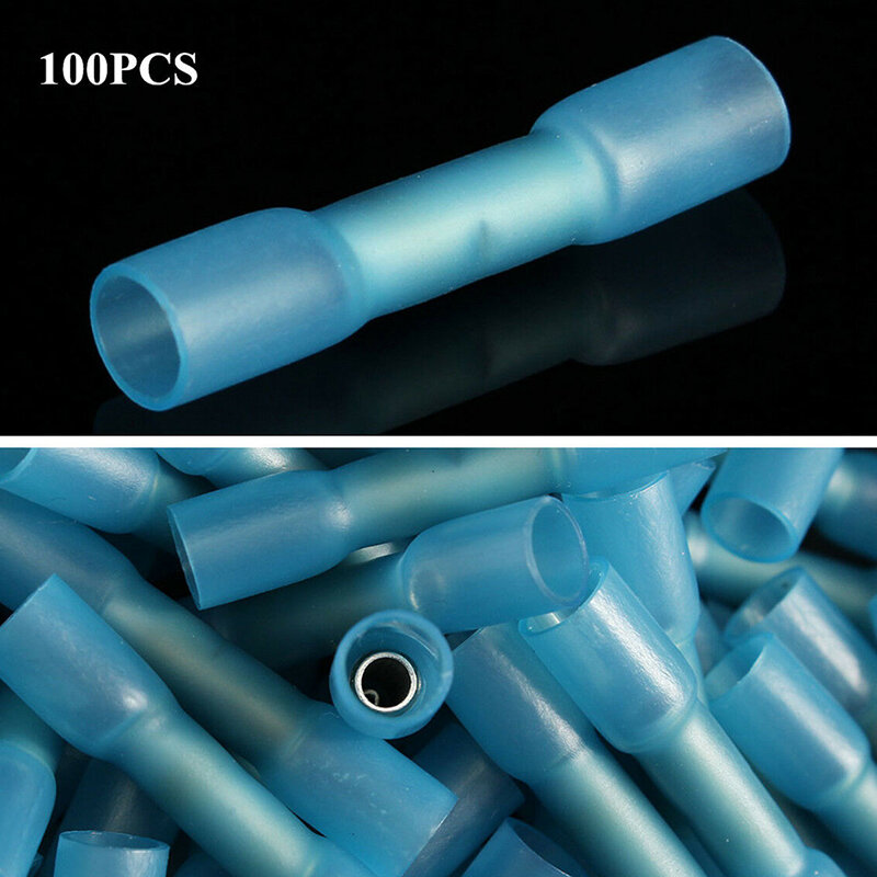 100x Heat Shrink Tube Tubing Butt Wire Crimp Cable Connectors Sleeve Sleeing Kit