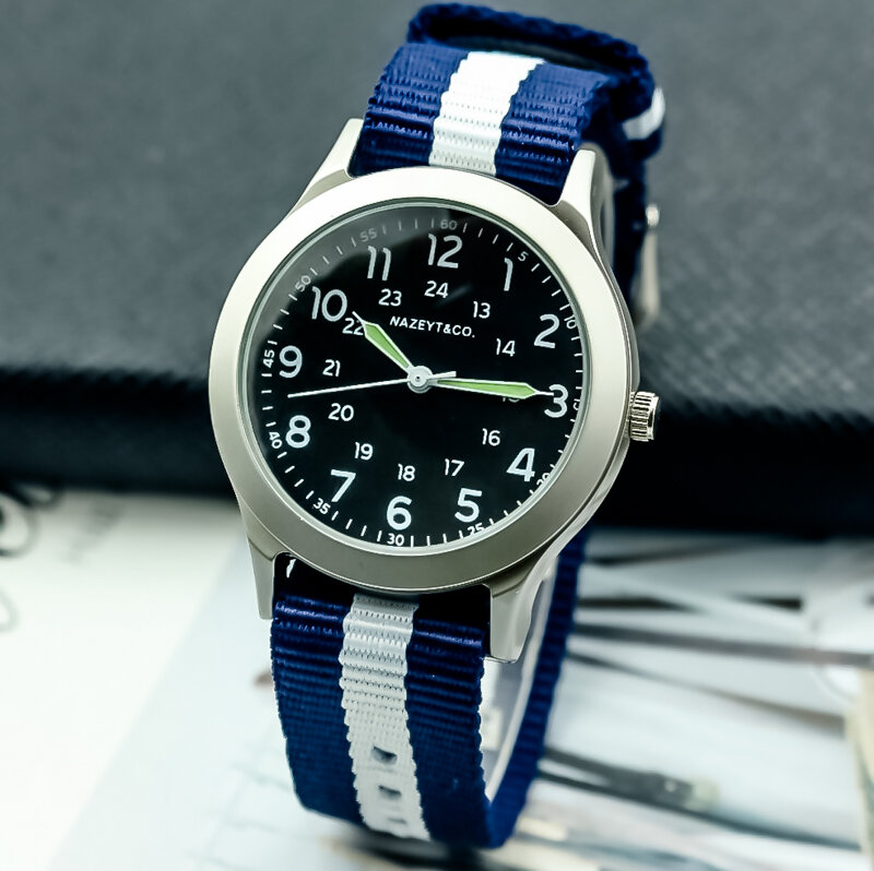 Nazeyt new fashion man zegarek wysokiej jakości świecące ręce zegarek wojskowy chłopcy i dziewczęta kolorowy nylonowy zegarek na prezent Reloj de hombre2019
