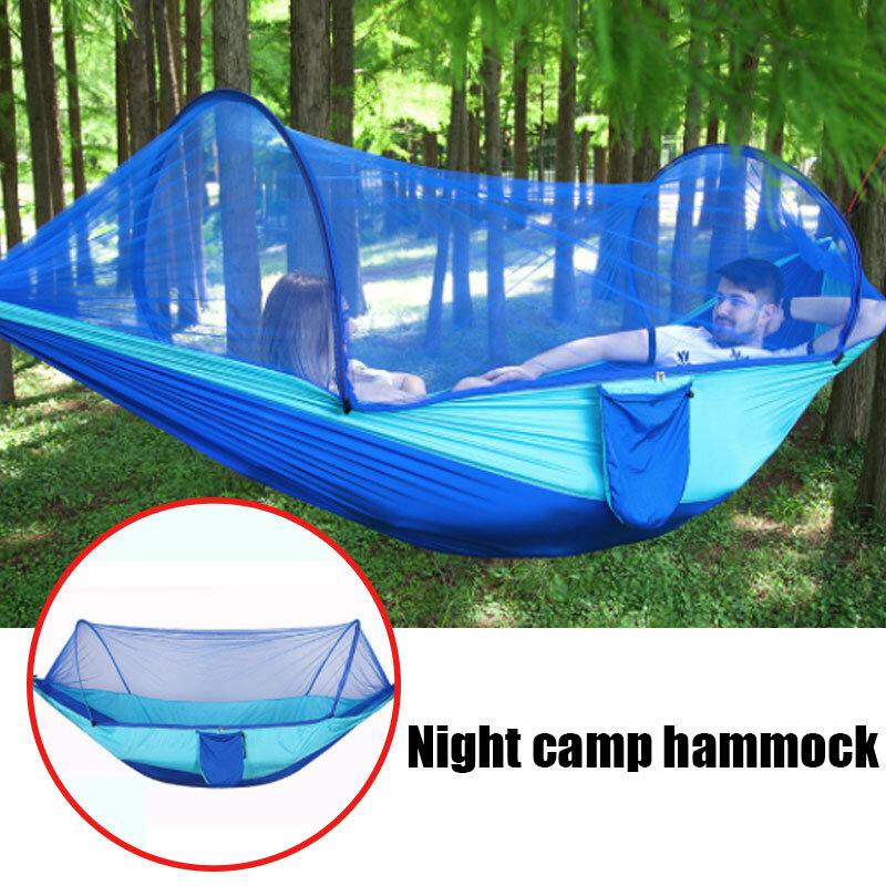 야외 모기장 낙하산 해먹, 휴대용 캠핑 매다는 수면 침대, 고강도 수면 스윙, 250x120cm
