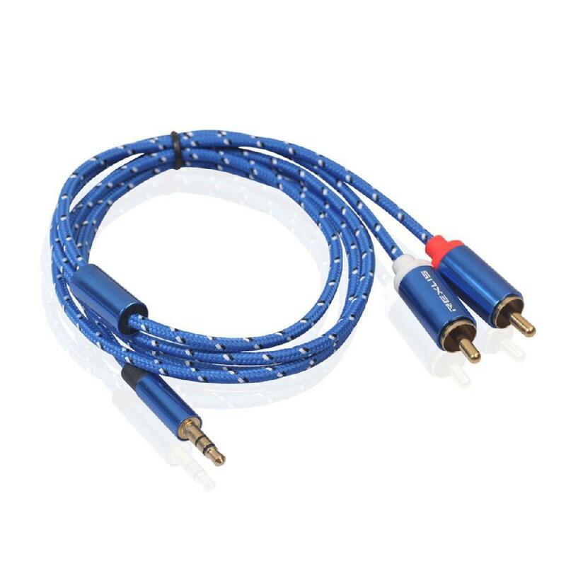 Pc 0.5m | M | .8m | 3m 3.5mm To 2RCA Male Audio Auxiliary Aux Stereo Y Splitter Cable Cord R5