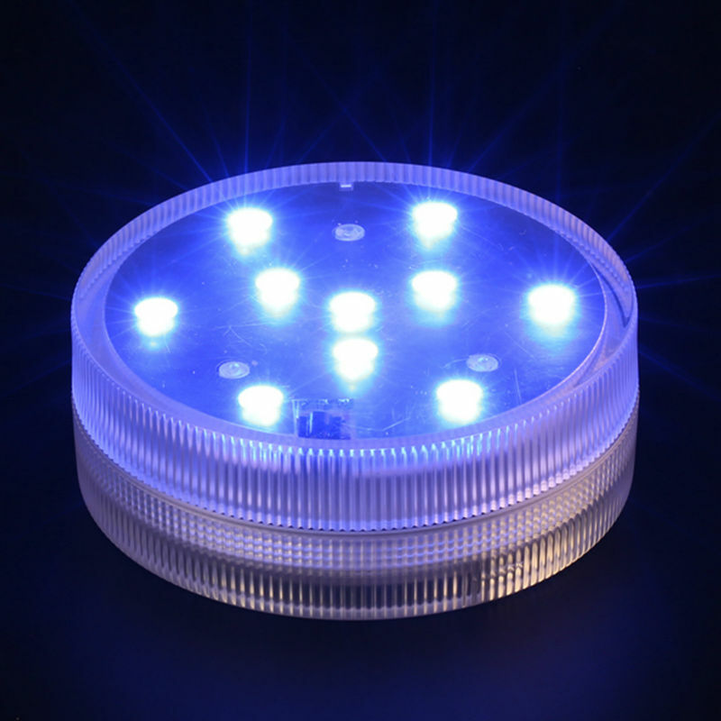 أضواء ديكور الزفاف ، أضواء LED غاطسة مع وحدة تحكم عن بعد ، أبيض/أبيض دافئ/RGB تغيير اللون