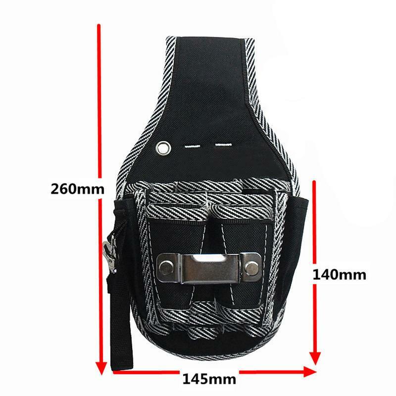 9-em 1 Broca Chave De Fenda Utilitário Kit Nylon Tecido Ferramenta Saco Eletricista Cintura Ferramenta de Bolso Belt Pouch Bag #45