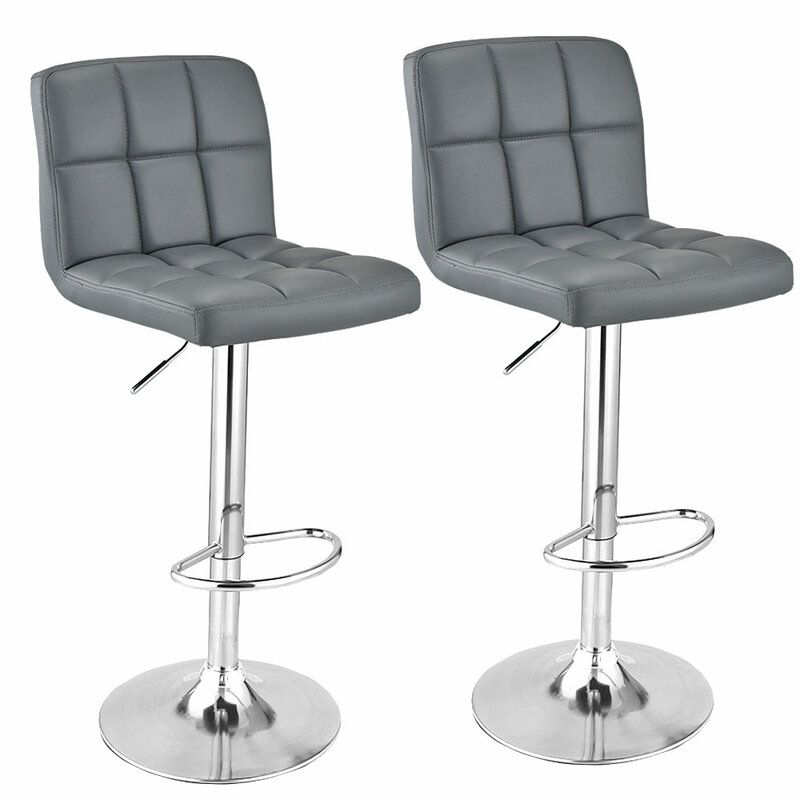 Panana 1/2 sztuk stołki barowe syntetyczna skóra poduszka krzesło obrotowe wysokość regulowana Tabouret z podnóżkiem barowy Armless