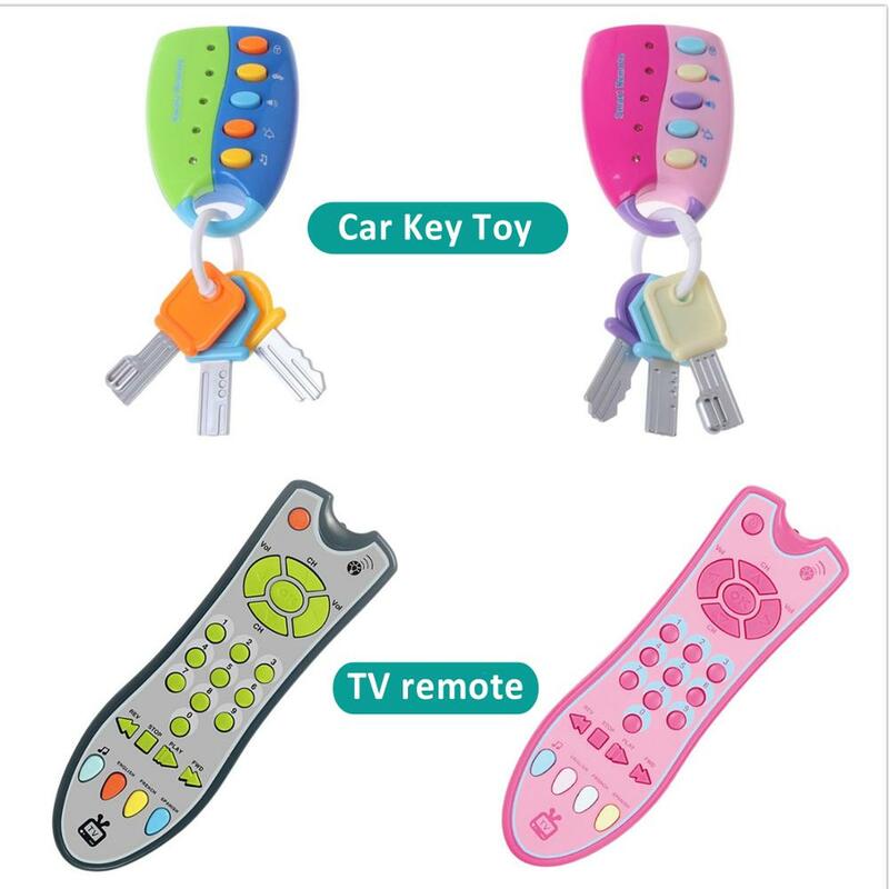 Baby Speelgoed Muziek Mobiele Telefoon Tv Afstandsbediening Autosleutel Vroege Educatief Speelgoed Elektrische Nummers Leren Machine Cadeaus Voor Pasgeboren