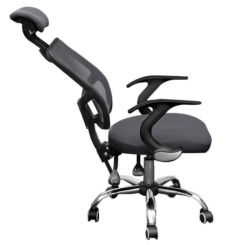 Kod DECESELL8 krzesło biurowe dyrektorskie krzesło do pracy na komputerze Mesh tkanina na siedzenie wysokim oparciem relaks Head Pad fotel kierownika 360 ° obrotowe koło