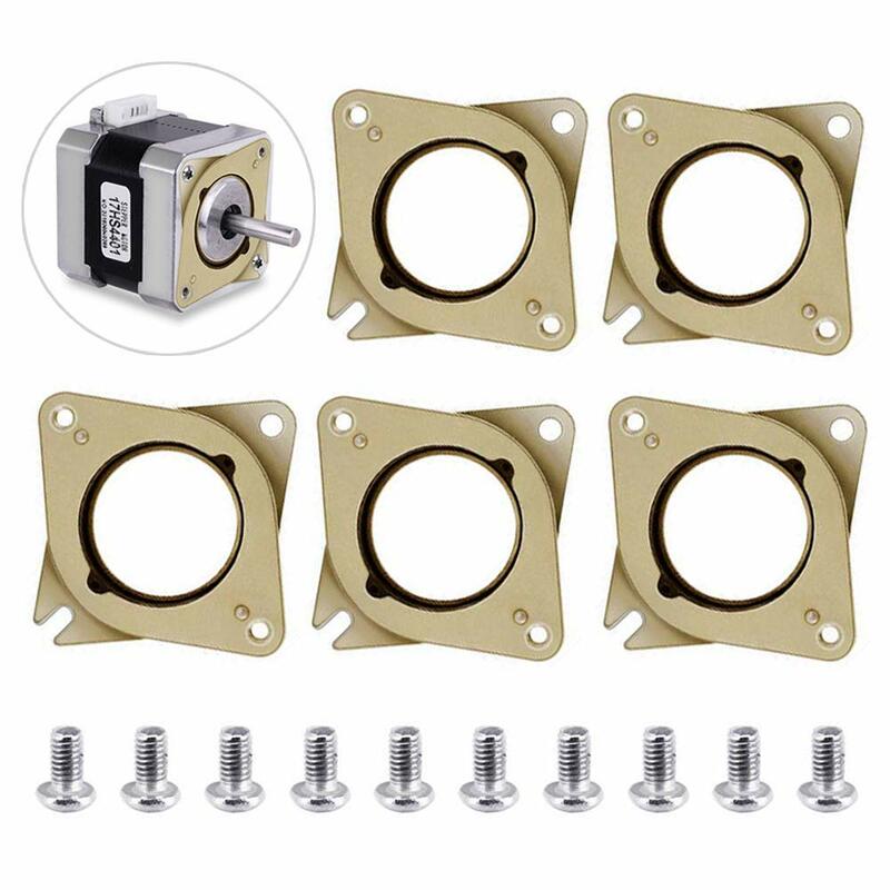 5PCS NEMA 17 Stepper Motor Steel and Rubber Vibration Dampers with 10PCS M3 Screw for Creality CR-10,10S 3D Printer,CNC Router