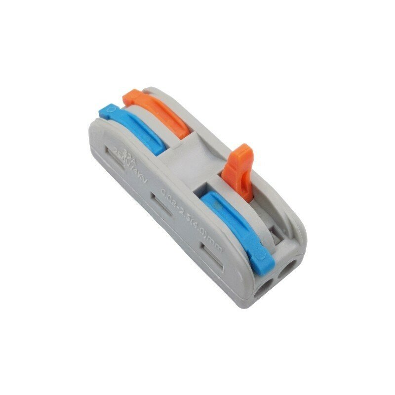 Novo mini conector rápido de fio colorido (10 peças/lote), tipo universal de conexão compacta, bloco de terminais plug-in