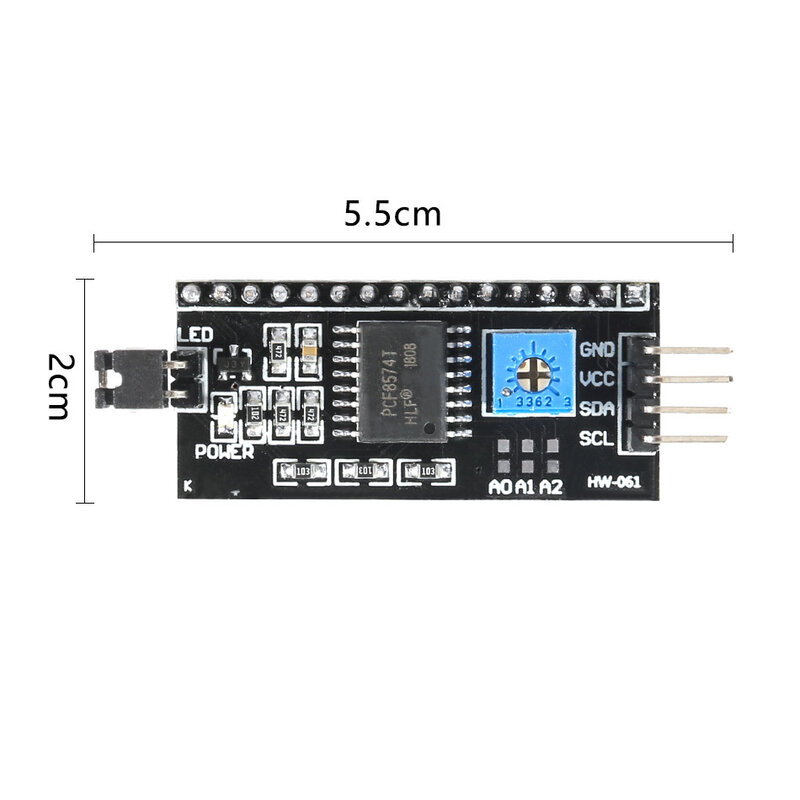 Placa adaptadora LCD1602, interfaz IIC/I2C, módulo convertidor de 5V, placa de interfaz serie IIC I2C TWI SPI para pantalla Arduino LCD1602