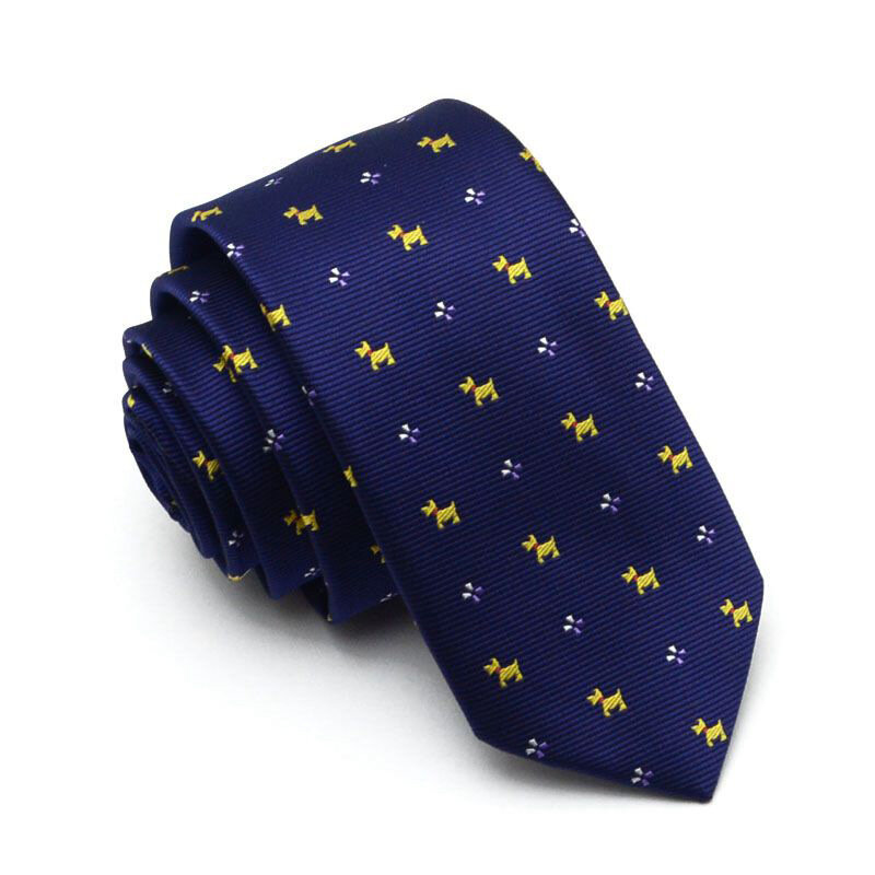 Fashion necktie unisex male lady student couple playful college cute cartoon puppy pattern tie pocket square