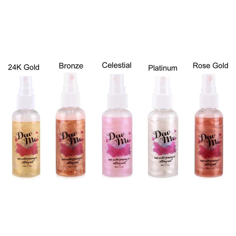 Nowy wyróżnienia płyn Spray oświetlania rozświetlacz do twarzy długotrwałe rozjaśnić blask różowe złoto atrakcją uroda kosmetyki