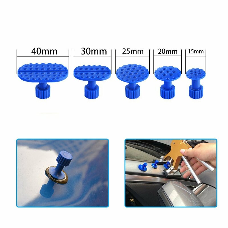 PDR Paintless Dent Repair Tool Dent Removal Dent Puller Tabs suction cup for Hail Damage Hand Tool Set
