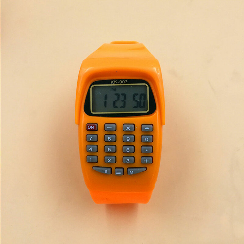 Exam Artifactเด็กกีฬาดิจิตอลนาฬิกาข้อมือSquareเครื่องคิดเลขเครื่องมือตรวจสอบเด็กของขวัญ
