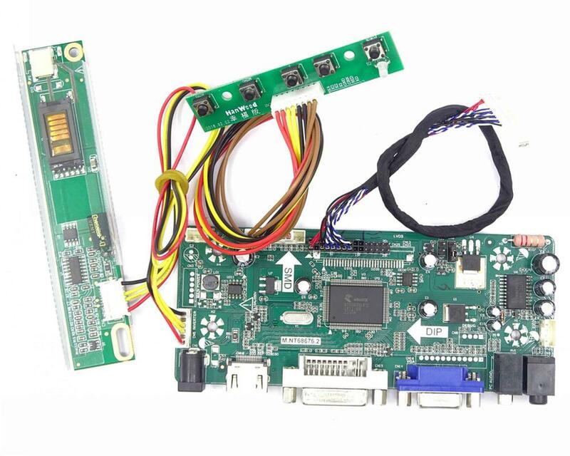 สำหรับ30pin LTN184KT01-101 LTN184KT01-A01 1680X945จอภาพ NT68676(HDMI + DVI + VGA) จอแสดงผลแผงควบคุมชุดเครื่องเสียงติดรถยนต์