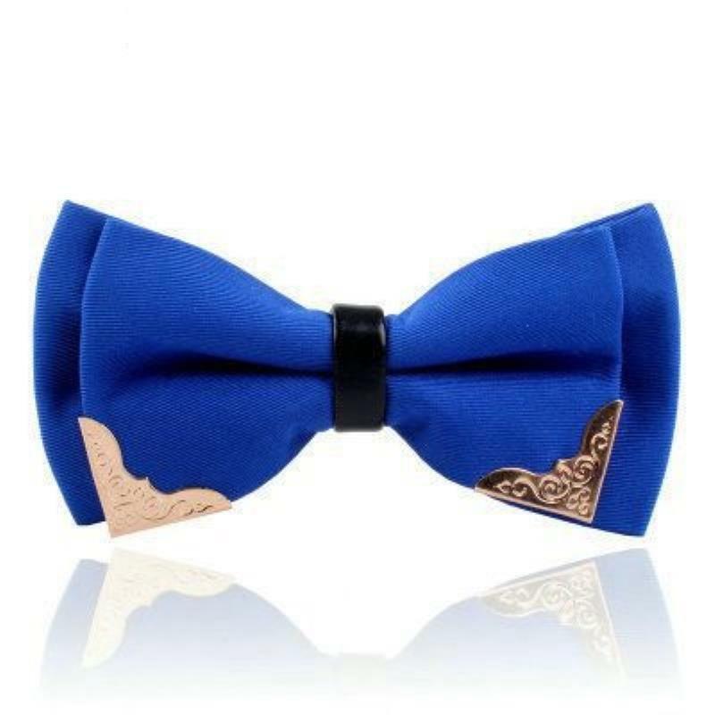 Новый мужской металлический угловой галстук-бабочка в полоску для свадебной вечеринки