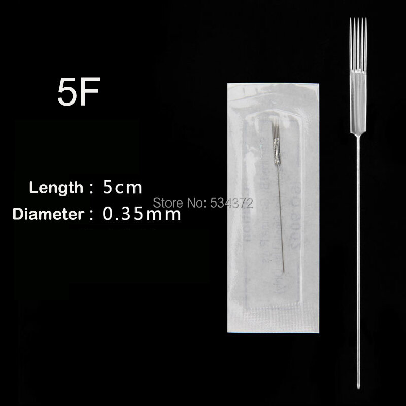5F High Quality Tattoo Permanent Makeup Eyebrow Liner Needles （0.35*50MM）