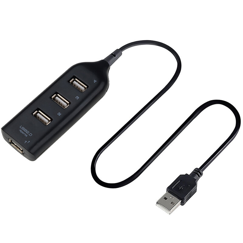 Универсальный 4-портовый USB usb-хаб Kebidu 2,0 с кабелем, высокоскоростной мини-концентратор, разветвитель, адаптер для ноутбуков, ПК
