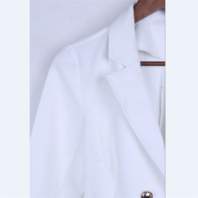 สีขาวสุภาพสตรี blazer ชุดผู้หญิงเสื้อสูทฤดูหนาวเซ็กซี่แขนยาวหญิงปุ่ม blazer แจ็คเก็ตสาว 2019
