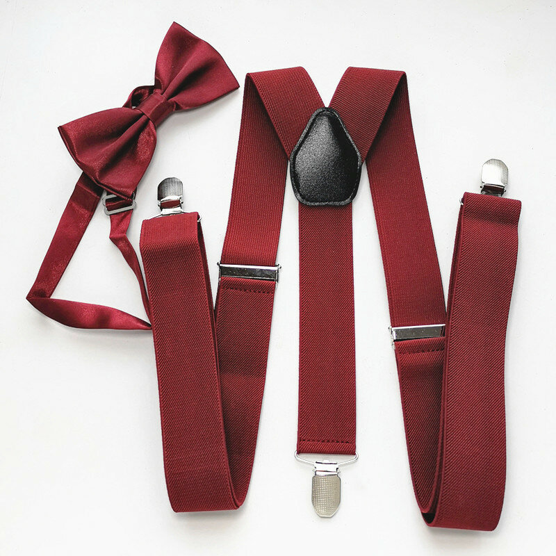 Accessoires de vêtements pour adultes, ensemble de bretelles avec nœud papillon, ceinture multicolore réglable, ensembles de cravates pour enfants LB028