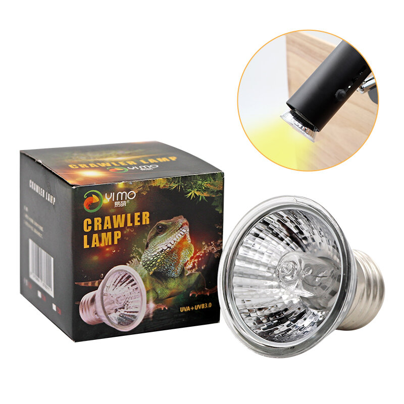 УФ-светильник ПА лампа для рептилий, 25/50/75 Вт, UVA + UVB 3,0, для черепахи, амфибий, ящериц, контроллер температуры