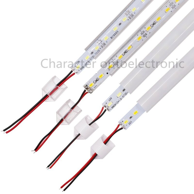 5pcs/lot LED Bar Lights DC12V 5730 LED Rigid Strip 50cm LED Tube with U Aluminium Shell + PC Cover