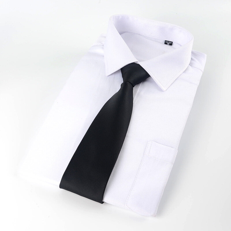 Fashion convenient efficient 8CM wide men's formalwear business work staff zipper tie easy to pull lazy tie