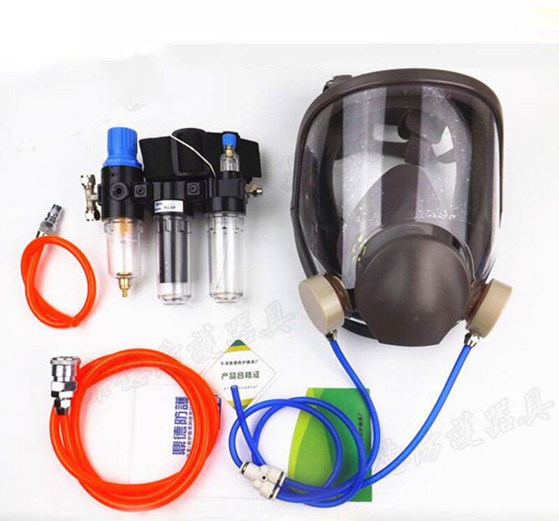 3-In-1 Gas Mask Chemcial Function Supplied Air Fed Safety Respirator System With 6800 Full Face industry