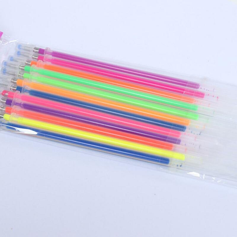 마크 젤 펜 사무실 학교 편지지 용품 12PCS 다채로운 펜 리필 형광 반짝이 펜 교체 리필 R20