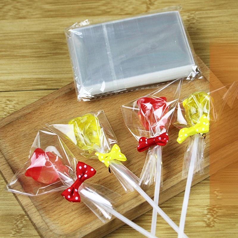 100 unids/bolsa de plástico Mini BOLSA caja de dulces de caramelo DIY transparente bolsa de embalaje OPP para Candy Lollipop bolsa de embalaje de galletas # A15