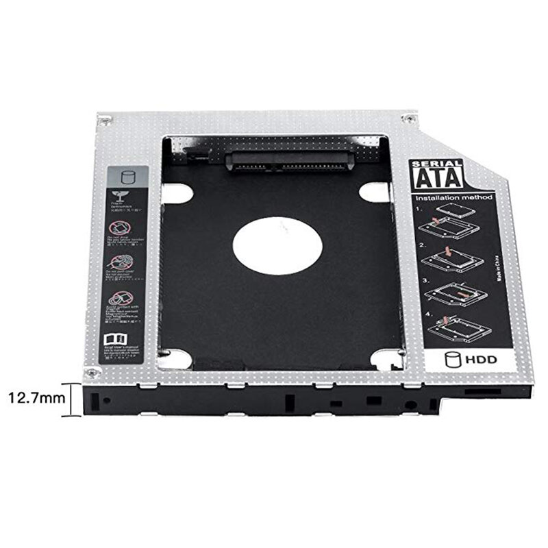 2nd HDD SSD Festplatte Caddy Tray Ersatz für Lenovo Thinkpad T420 T430 T510 T520 T530 W510 W520 W530, interne Laptop CD/