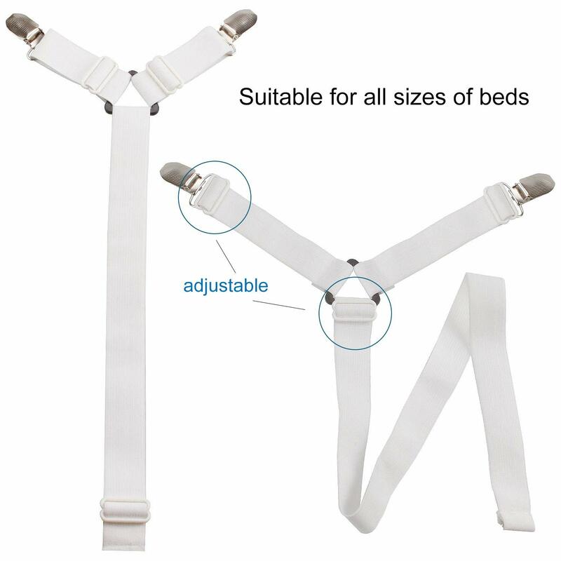 Clip per lenzuolo pinze di fissaggio 3 vie 6 lati bretelle per fogli supporti per fogli elastici clip per materassi cinghie regolabili Fitte
