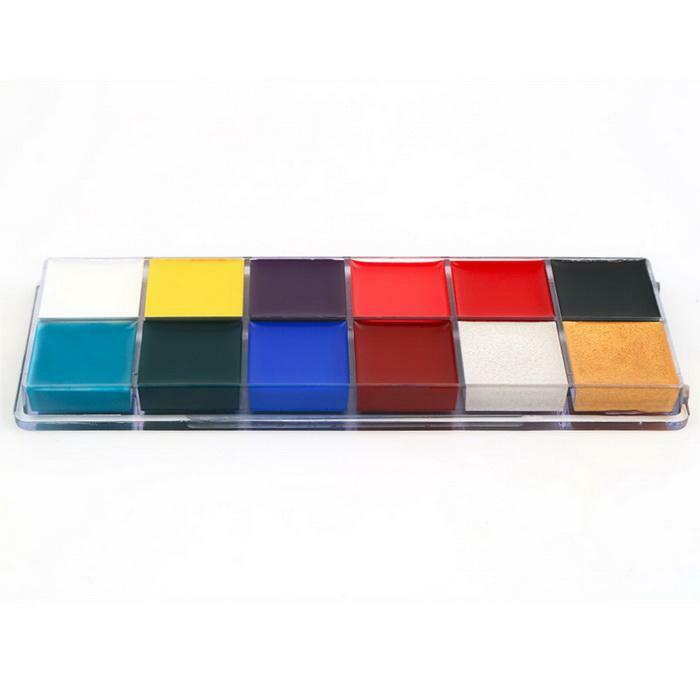 12 Colors/Set Oil Paint Face Body Painting Pigment Art Theme Party, Halloween, Fancy Dress Party Make Up Tool