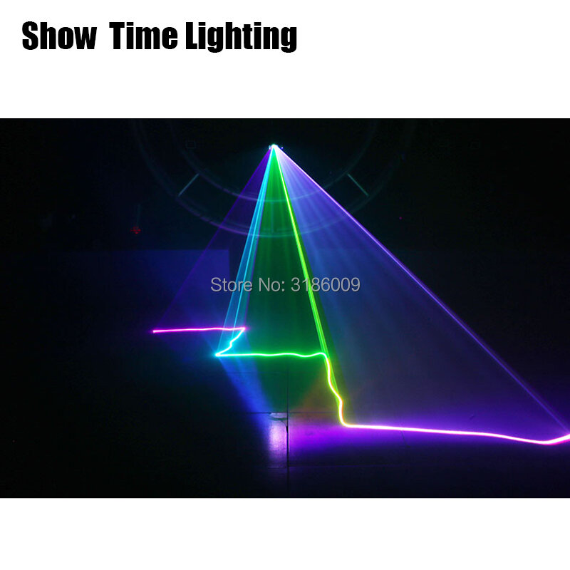 Hora de la fiesta en casa de DJ Proyector láser escáner láser de línea RGB DMX etapa efecto de iluminación para la discoteca fiesta de Navidad 1 Agujero espectáculo de láser