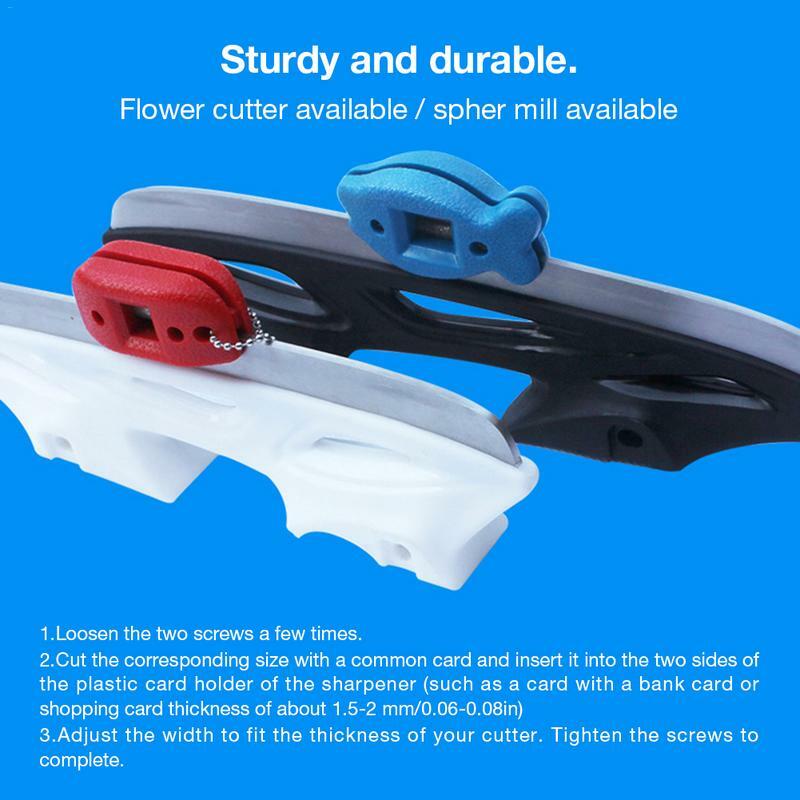 Afilador de zapatos de Hockey sobre hielo de arenisca blanca de doble cara sacapuntas portátil con tamaño ajustable