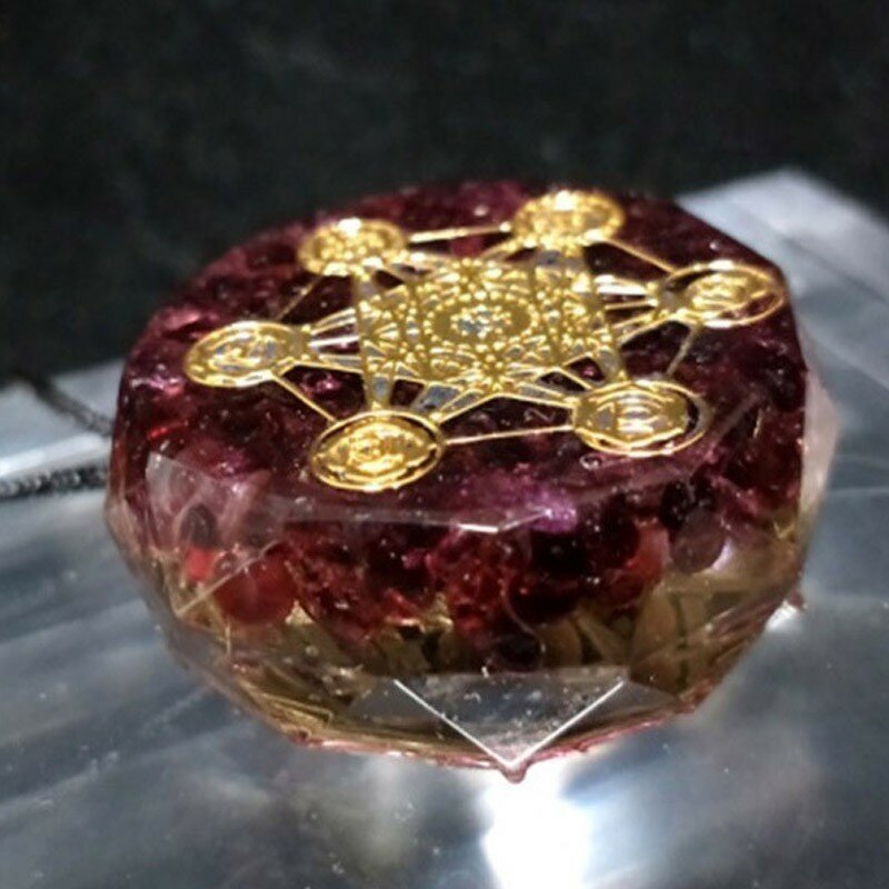 Orgonite energia pingente de cristal aura chakra resina jóias artesanato pingente coleta riqueza traz boa sorte mulher colar