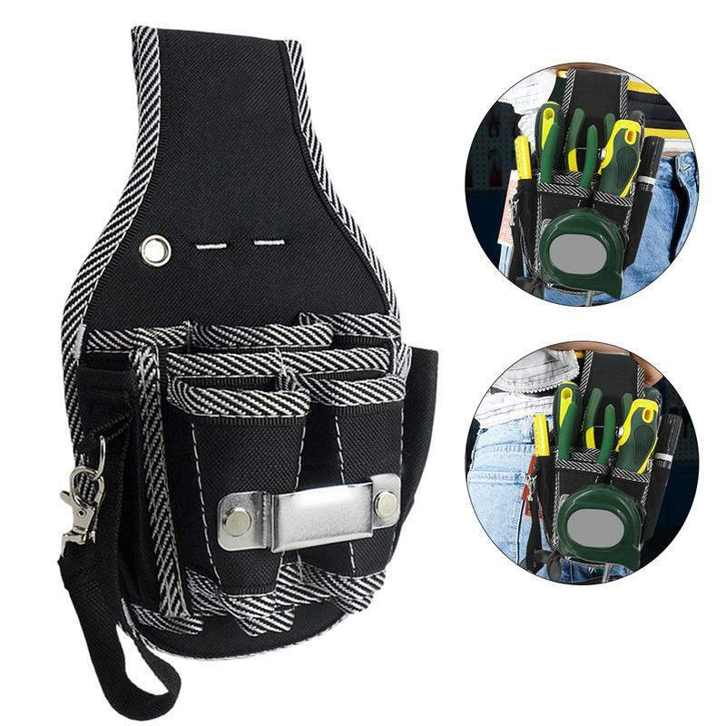 9-in-1 Drill Screwdriver Utility Kit Nylon Fabric Tool Bag Electrician Waist Pocket Tool Belt Pouch Bag #45