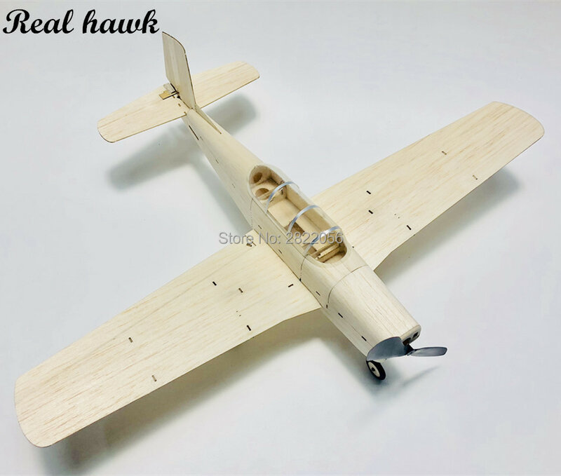 Mini avión teledirigido de madera de Balsa cortada con láser, Kit de construcción de modelo, Mentor T34