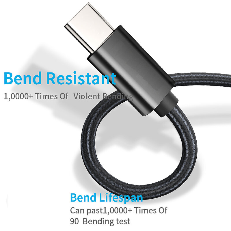 3A USB tipo C rápido Chagring cargador tipo-c Cable para Samsung S10 S9 Xiaomi mi 9 8 oneplus 6 t 6 5 t USB-C Cable de datos
