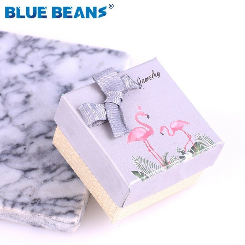 Anello di fidanzamento con scatola a forma di organizzatore di gioielli quadrato per orecchini collana braccialetto Display scatole regalo supporto custodia con fiocco in cartone nuovo