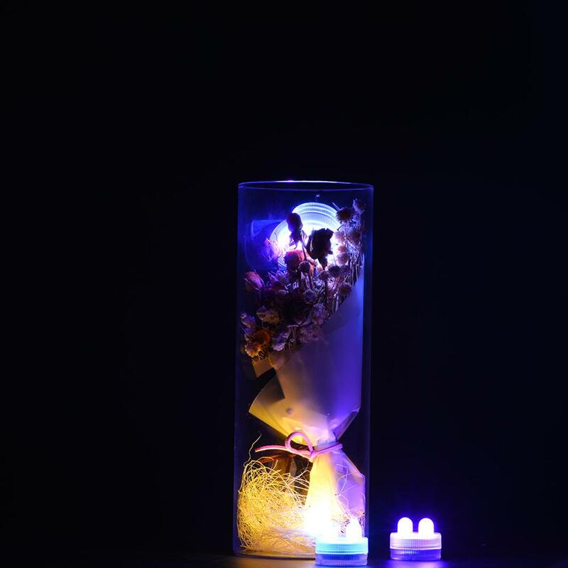 (24 pezzi/lottp) diversi colori del matrimonio natale Halloween prato decorazione lampada impermeabile sommergibile LED luci del tè