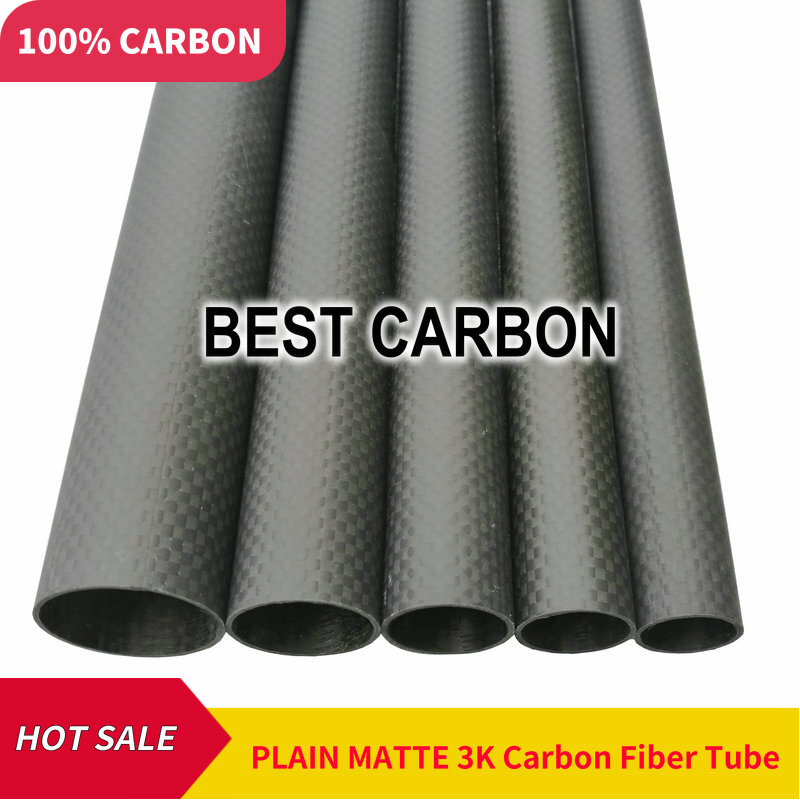 TRASPORTO LIBERO OD14mm per OD 20 millimetri con 500 millimetri di lunghezza di Alta Qualità Pianura Superficie Opaca 3 K In Fibra di Carbonio tessuto Ferita Tubo