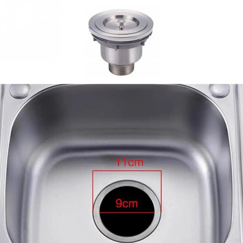 Roestvrijstalen Gootsteen Afvoer Montage Afval Zeef En Mand Zeef Stopper Afval Plug Sink Filter