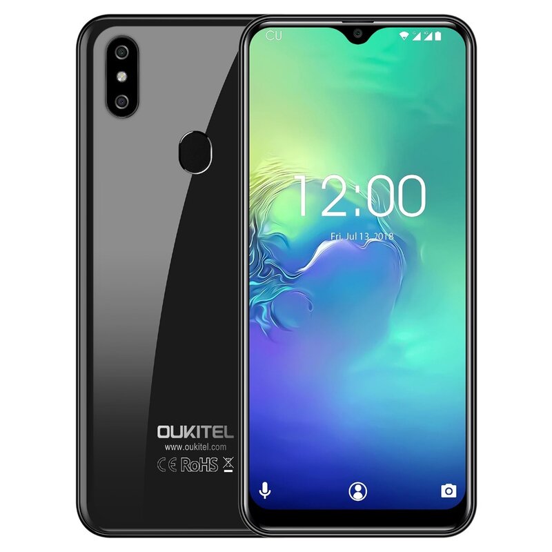 OUKITEL C15 Pro 2.4G/G Wi-fi 4 5G LTE Smartphone Android 9.0 MT6761 Fingerprint ID Rosto Água cair Tela 2 GB 16 GB Telefone Móvel