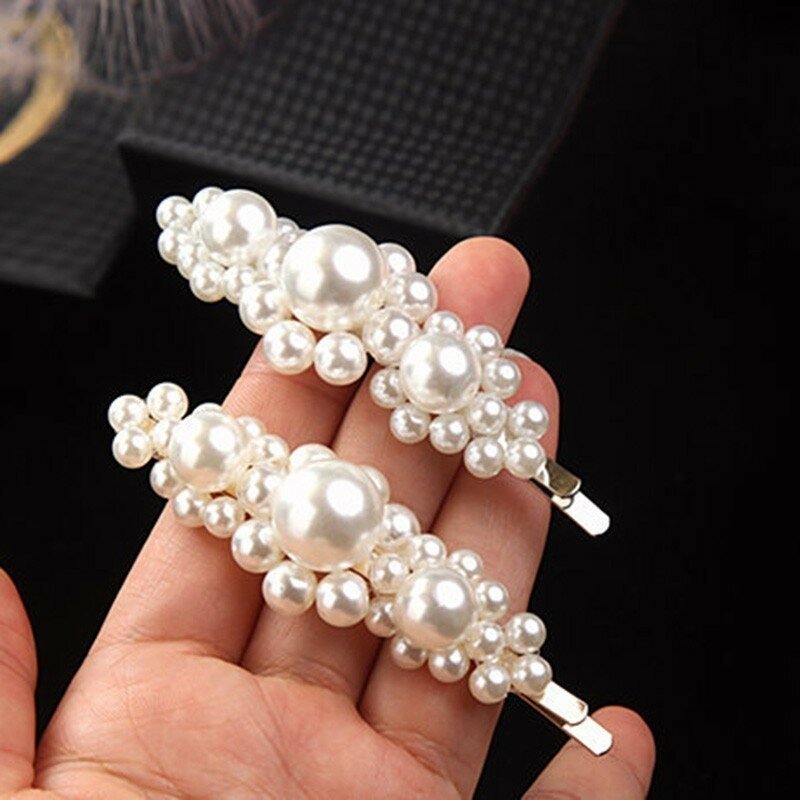 Hot Sale Girls Imitation Beads BB Pearl Hair Clip Pins Simple Fashion Hair Pins Women Luxury Sweet Hair Jewelry Accessories