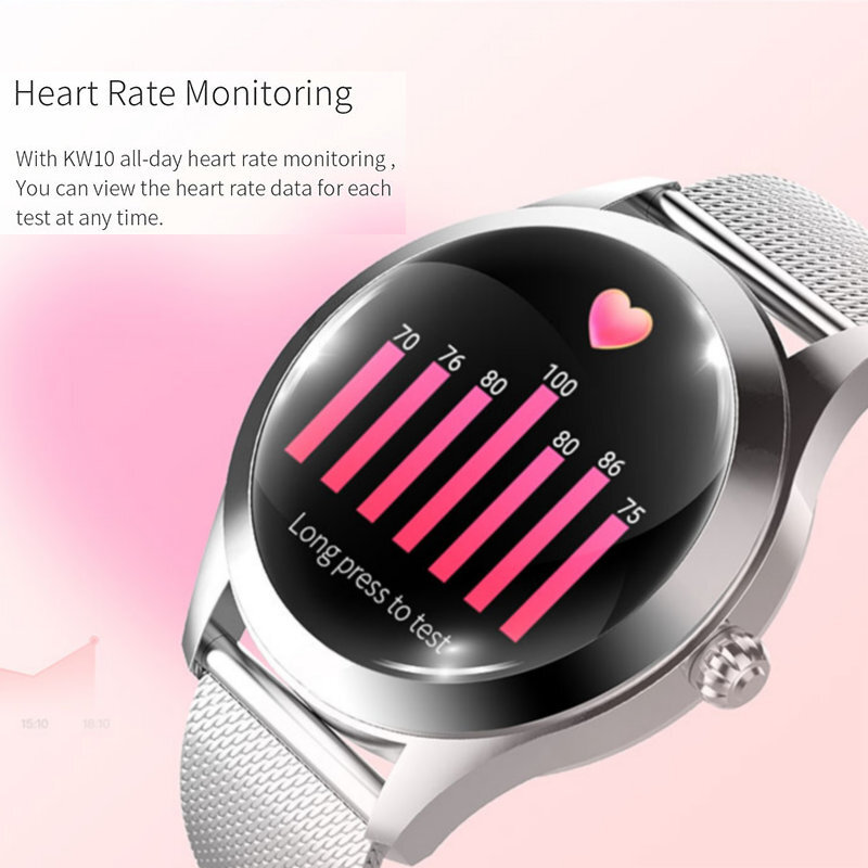 Senhoras/mulheres esporte relógio inteligente pulseira de fitness ip68 à prova dip68 água monitoramento de freqüência cardíaca bluetooth para android ios smartwatch